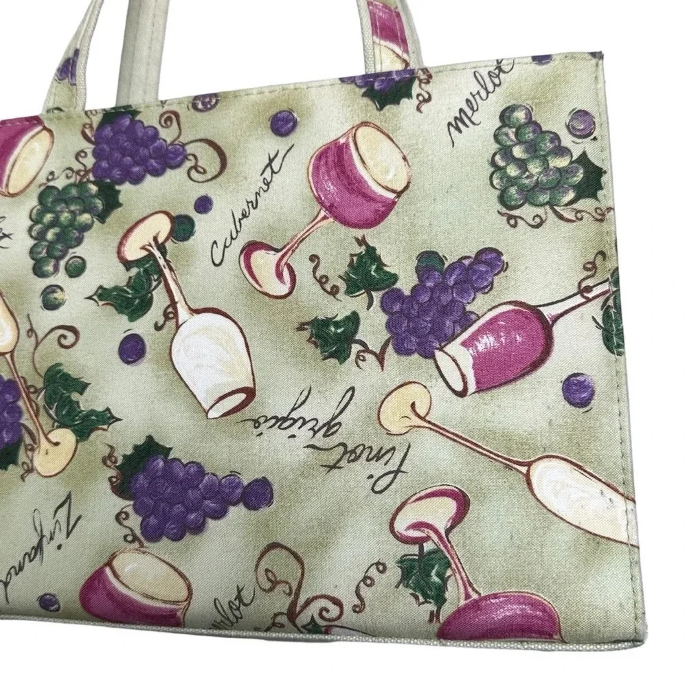 Y2K Wine Purse Shoulder Bag Green Embellished Rhinestone Mob Wife Tuscan Italy